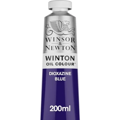 Abbildung von Winsor &amp; Newton 1437406 Winton, feine hochwertige Ölfarbe 200ml Tube mit gleichmäßiger Konsistenz, lichtbeständig, hohe Deckkraft, reich an Farbpigmenten Dioxazine Blau