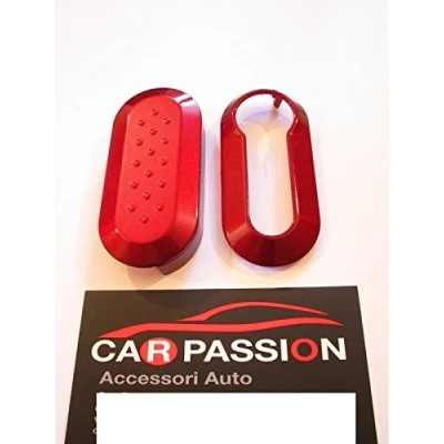 Abbildung von Car Passion Geh?use Für Autoschlüssel,Geeignet Für: Fiat 500, Punto Evo,Bravo,Panda,500L,Lancia Y,Musa,Delta Rubinrot