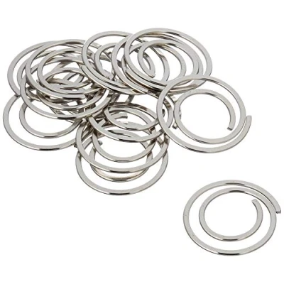 Abbildung von ALCO Albert 270 Büroklammern &quot;CIRCULAR&quot;, Ø 20 mm, rund, glanzvernickelt, Dose à 50 Stück