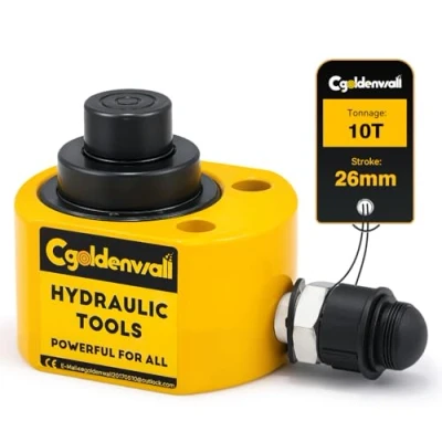 Abbildung von CGOLDENWALL Hydraulikzylinder 10T Professioneller Zweiteiliger, Ultradünner Leicht, Gesamthub 26mm für Gebäude und Brücken (DFPY 10T)