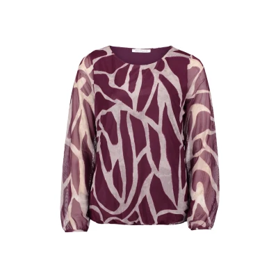 Abbildung von Betty &amp; Co MIT Gummizug Bluse, Damen, Größe: XL, Dark red nature