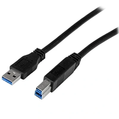 Abbildung von StarTech.com 2m zertifiziertes USB 3.0 SuperSpeed Kabel A auf B, Schwarz, 3 Anschlusskabel, Stecker/Stecker