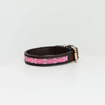 Abbildung von Kentucky Kragen Handgemachte Perlen Rosa 66cm