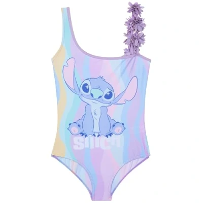 Abbildung von Get Trend Stitch Badeanzug Mädchen Schwimmanzug Einteiler Bequemer Kinder Bademode Swimsuit zum Schwimmen Strand Urlaub (13 14 Jahre, Mehrfarbig Stitch)