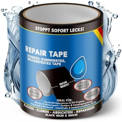 Abbildung von ATG® Wasserdichtes Klebeband Pool Flicken Unterwasser wasserdicht 10x150cm Wasserfestes für Zelt Rohre Luftmatratzen u.v.m. außen &amp; innen