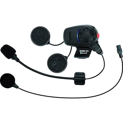Abbildung von Sena SMH5 Bluetooth Kommunikationssystem für Motorräder und Roller mit Kabel Schwanenhalsmikrofon