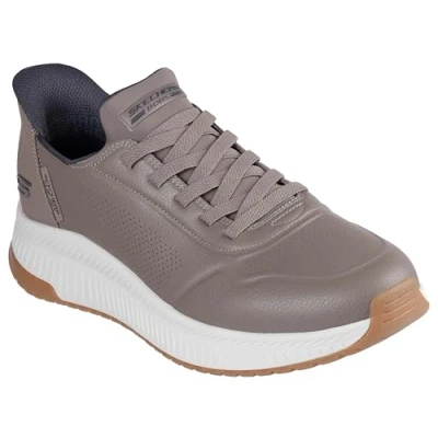 Abbildung von Skechers Herren Hands Free Slip ins Bobs Squad 4 Direct Step Sneaker, Taupe, 41 EU