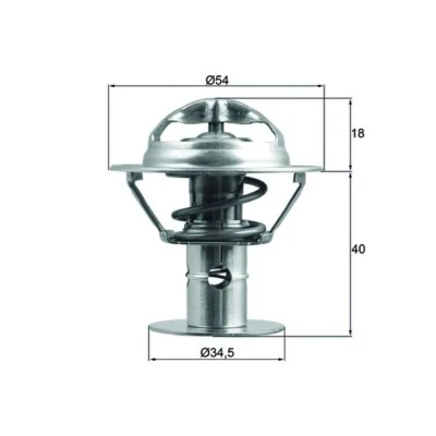 Abbildung von MAHLE ORIGINAL TX 180 86D Kühlwasserthermostat 86 54 mit Dichtung FORD: MONDEO 3 Kombi, Stufenheck, JAGUAR: S Type, MAZDA: Tribute Estate