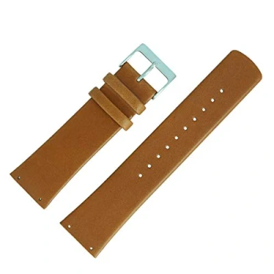Abbildung von Skagen Uhrenarmband 22mm Leder Braun Verschraubter Anstoß SKW6082