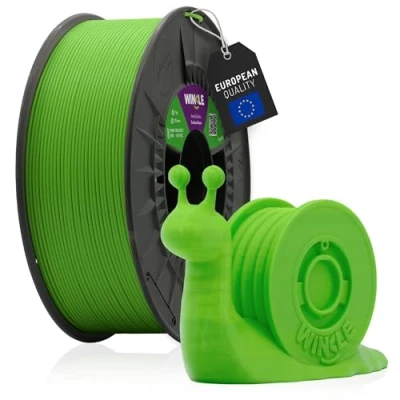 Abbildung von WINKLE PLA HD Filament 1.75mm Ecotisa Grün, 300g Spule, 3D Drucker Kompatibel mit FDM Druckern, Druckmaterialien, Maßgenauigkeit +/ 0.05mm, Bioabbaubar Leicht zu Bedrucken