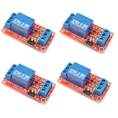 Abbildung von Oiyagai 4 Stück 12V Ein Kanal Relaismodul Board mit Optokoppler Unterstützung für Hoch und Niedrigpegelauslösung Hausautomatisierung DIY Projekte