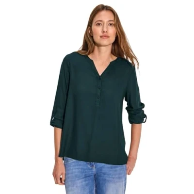 Abbildung von Cecil MIT TURN UP Bluse, Damen, Größe: XS, Grün