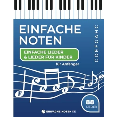 Abbildung von Einfache Noten. Lieder &amp; für Kinder: Notenschrift mit Buchstaben.