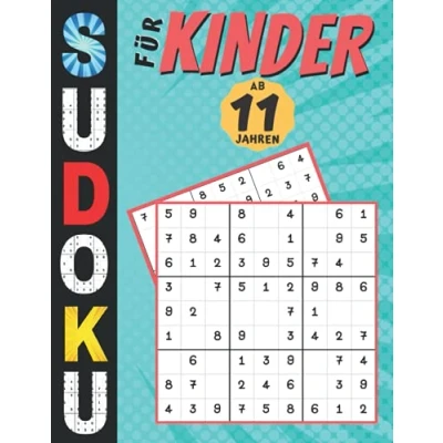 Abbildung von sudoku für kinder ab 11 jahren: 200 Sudokus Rätsel drei Ebenen mit lösung, Gezielt Merkfähigkeit und logisches Denken verbessern, konzentrationsspiele kinder, Geschenk Mädchen Jungen