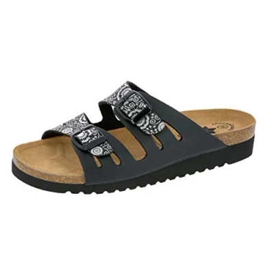Abbildung von Lico BIOLINE LADY Damen Pantoletten, Schwarz/ Silber, 37 EU