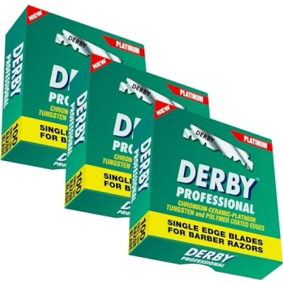 Abbildung von Derby Rasierklingen Professional 300 / Dreierpack 3 x 100 Stück rostfrei einzeln verpackt