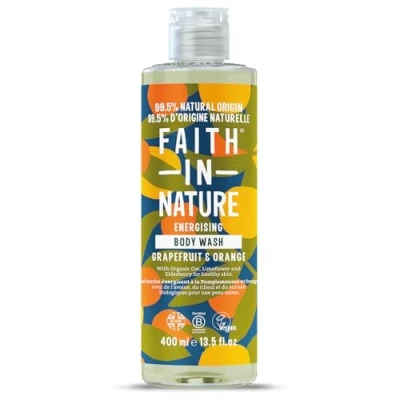 Abbildung von Faith In Nature Natürliches Grapefruit Orange Duschgel, Belebend, Vegan und Frei von Tierversuchen, Ohne SLS Oder Parabene, 400ml