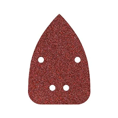 Abbildung von wolfcraft 10 Haft Schleifblätter für Holz und Metall 96 x 136 mm I 1763000 Körnung 120 Multischleifer, Dreieckschleifer, gelocht zur Staubabsaugung