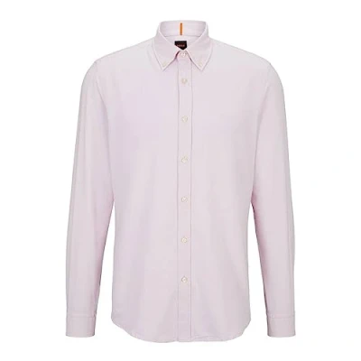 Abbildung von BOSS Rickert Hemd, Herren, Größe: Small, Light pastel pink