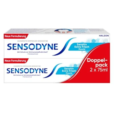 Abbildung von Sensodyne Sensitive Extra Fresh Toothpaste, Daily for Pain Teeth, 2x 75 ml
