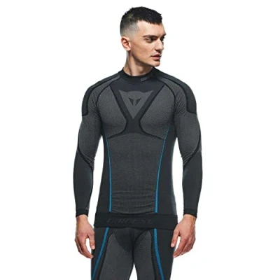 Abbildung von Dainese Herren Dry LS Baselayer Shirt, Schwarz/Blau, XL/X