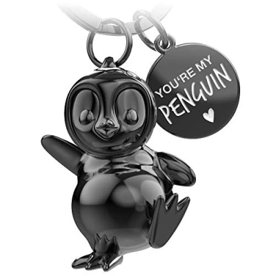 Abbildung von FABACH Pinguin Schlüsselanhänger Breezy Glücksbringer Geschenke Freundin oder Freund Partner Geschenk Liebe zu Geburtstag, Jahrestag Gravur You&#039;re my penguin