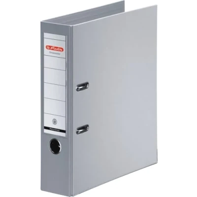 Abbildung von herlitz Ordner A4 maX.file protect +, A4, 8 cm Rückenbreite, Grau, Kunststoffbeschichtung, Einsteckrückenschild, Kantenschutz innen und außen, 1 Stück