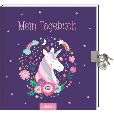 Abbildung von Mein Tagebuch Einhorn (mit Schloss): Eintragbuch zum Sammeln persönlicher Erlebnisse und Gedanken liniert zauberhaft gestaltet für Kinder ab 6