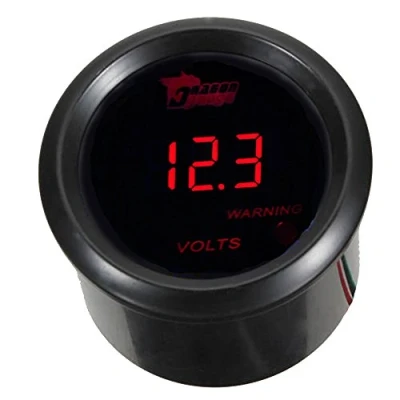 Abbildung von Mintice Universal 2&quot; 52mm Auto KFZ Instrument Voltmeter Rot Licht Anzeige Digital Batteriespannung Messgerät