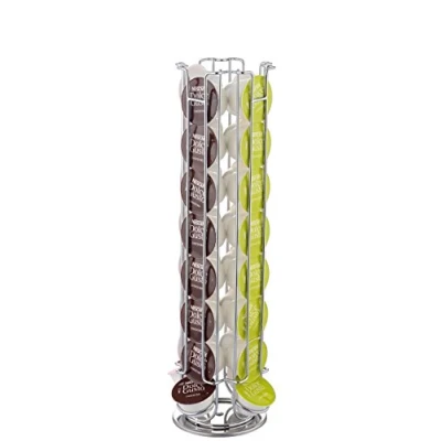Abbildung von Exzact Kaffeekapselhalter Kompatibel für Dolce Gusto (32 x Kapseln) Ständer Kaffeekapseln Kaffeepad Kapseldispenser/Kapselständer/Kapselhalter 360 Drehbar und Rutschfest