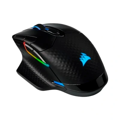 Abbildung von CORSAIR DARK CORE RGB PRO Wireless FPS/MOBA Gaming Maus 18.000 DPI 8 Programmierbare Tasten Sub 1ms iCUE Kompatibel PC, Mac, PS5, PS4, Xbox Schwarz