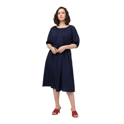 Abbildung von Ulla Popken Freizeitkleid, Damen, Größe: 46/48, Bleu acier