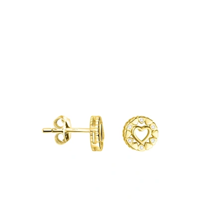 Abbildung von Sofia Milani Hearts Circle Ohrringe, Damen, Größe: One Size, Gold coloured