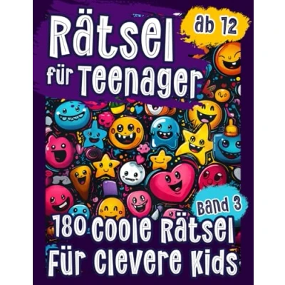 Abbildung von Rätsel für Teenager ab 12: Labyrinthe, Kryptogramme, Kreuzworträtsel, Logikrätsel, Quizfragen, Wortsuche &amp; Mehr Jugendliche