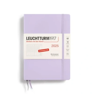 Abbildung von LEUCHTTURM1917 370587 Wochenplaner 2025, Medium A5 Hardcover 12 Monats Kalender, 80 g, liniert Lilac
