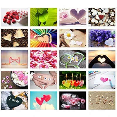 Abbildung von Edition Seidel Set 20 Premium Postkarten zur Hochzeit Hochzeitsspiel: eine Postkarte jede Woche Hochzeitsgeschenk Liebe + Herzen Dekoidee Valentinstag Gästebuch Geburtstag