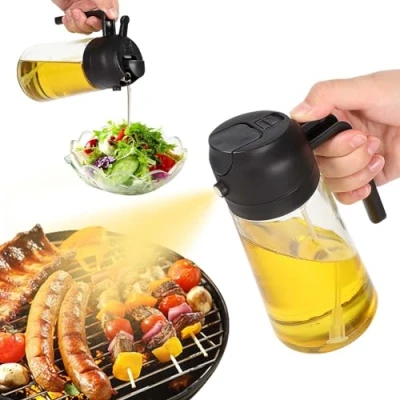Abbildung von Blendura Ölsprüher, 2 in 1 Öl sprühflasche 470ml ölsprüher für Speiseöl, Oil Sprayer Können Ölspray und Gießen, ölspray zum Küche, Kochen, Grillen, Heißluftfritteuse, Salat, Backen