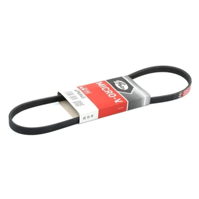 Abbildung von GATES Micro V 4PK845 Keilrippenriemen 845 4 Polyester, EPDM (Ethylen Propylen Dien Kautschuk) BMW: 5 Touring, Saloon, 7, HYUNDAI: Matrix, Getz