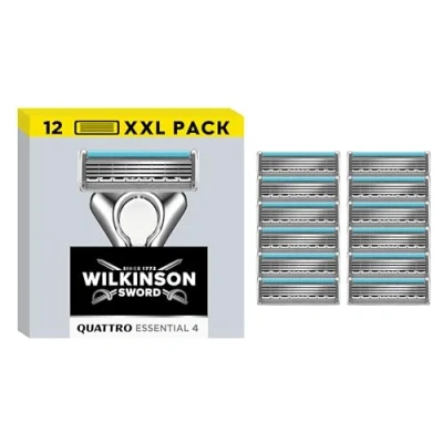 Abbildung von Wilkinson Sword Quattro Essential 12 Rasierklingen, briefkastenfähig
