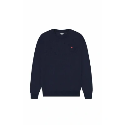 Abbildung von Wrangler Men&#039;s Sign Off Crew Sweatshirt, Navy, L