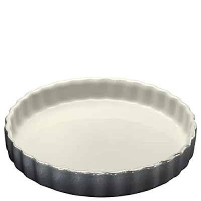 Abbildung von Küchenprofi Tortenform 27 cm, Quicheform, Ofenkeramik, grau