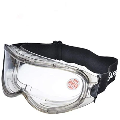 Abbildung von SAFEYEAR Schutzbrille Arbeitsbrille für Brillenträger SG007 mit Seitenschutz und Rutschfesten Bügeln UV Schutz Lüftung Gartenarbeit (Erwachsene, Klar 2)