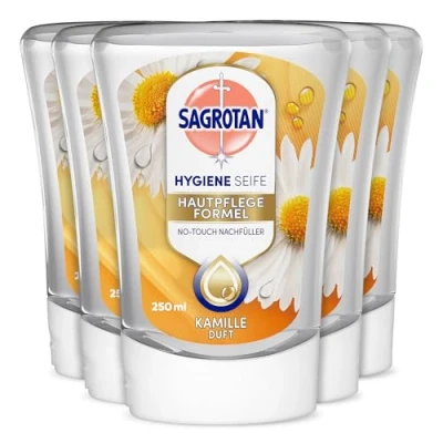 Abbildung von Sagrotan No Touch Nachfüller Kamille Für den automatischen Seifenspender 5 x 250 ml Handseife