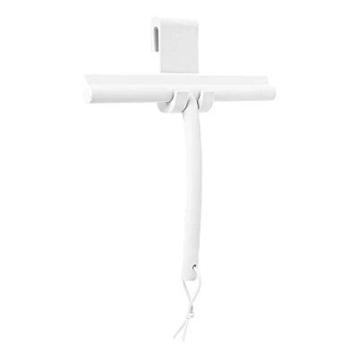 Abbildung von blomus Duschabzieher VIPO Duschwischer mit Halterung 24 cm breit Abzieher aus Silikon für Dusche, Badezimmer Fensterabzieher Scheibenabzieher Weiß