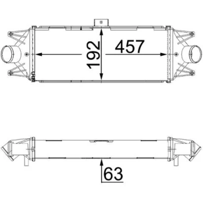 Abbildung von MAHLE ORIGINAL CI 438 000S Ladeluftkühler IVECO: DAILY 4, 3 Kasten/Kombi, 4 Kasten/Kombi