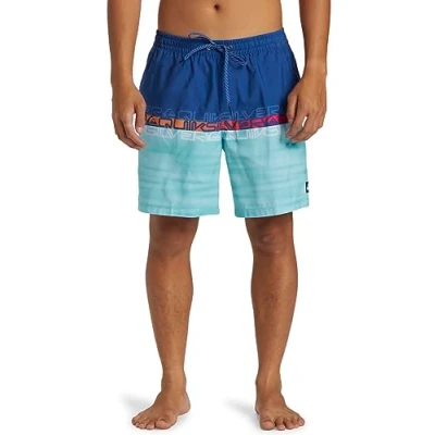 Abbildung von Quiksilver Everyday Wordblock Volley 17 Badeshorts, Herren, Größe: XS, Byc