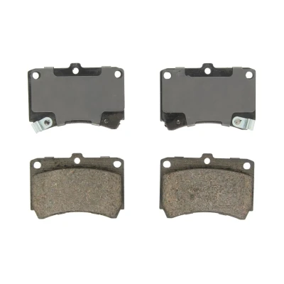 Abbildung von BOSCH 0 986 461 141 Bremsbelagsatz Low Metallic mit akustischer Verschleißwarnung Anti Quietsch Blech MAZDA: 323C IV Hatchback, FAMILIA 4