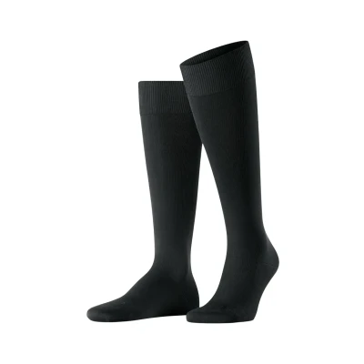 Abbildung von Falke Energizing Cotton Kneehigh Compression Kniestrümpfe, Herren, Größe: 43/44, Black