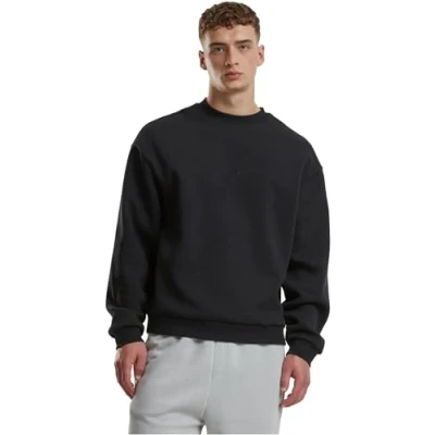 Abbildung von Urban Classics Fluffy Crewneck Sweatshirt, Herren, Größe: 4XL, Black