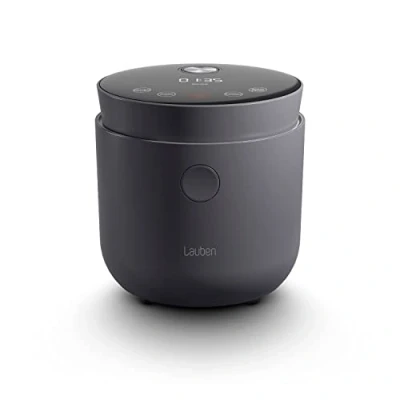 Abbildung von Lauben Low Sugar Reiskocher Rice Cooker mit Funktion, Fassungsvermögen 1,5l, verzögerter Start, Warmhalten, Innenbehälter spülmaschinengeeignet, Antihaftbeschichtung (Antracit)